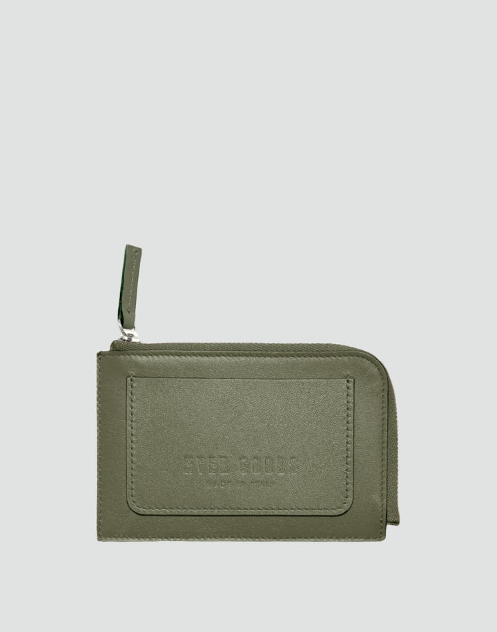 Hyer Goods_Piccolo Zipper Card Wallet Italian Leather_Olive-green#color_olive