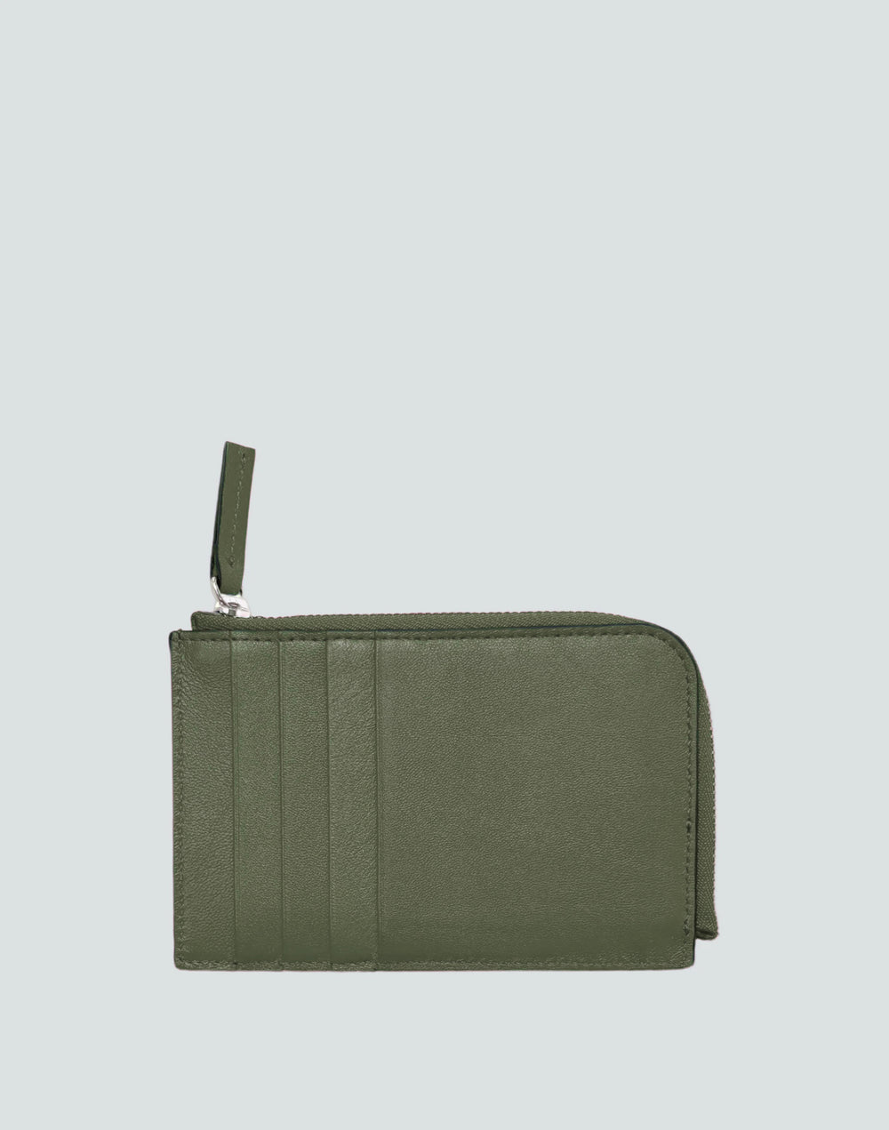 Hyer Goods_Piccolo Zipper Card Wallet Italian Leather_Olive-green#color_olive