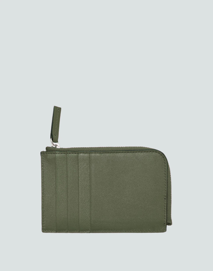 Hyer Goods_Piccolo Zipper Card Wallet Italian Leather_Olive-green#color_olive