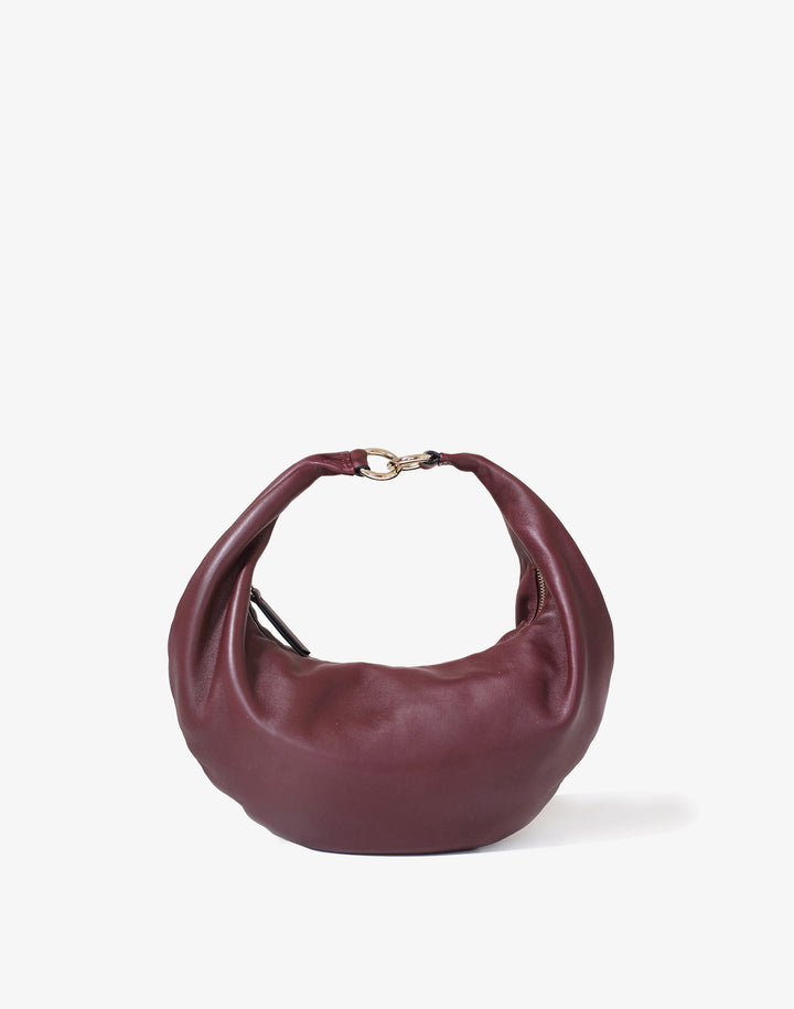 hyer goods ring bag convertible leather hobo bag#color_burgundy