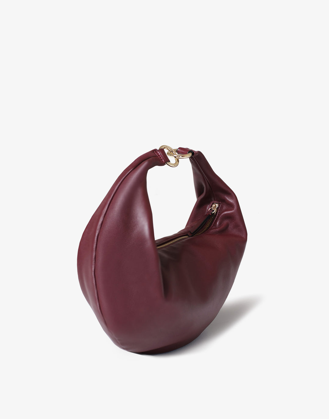 hyer goods ring bag convertible leather hobo bag#color_burgundy