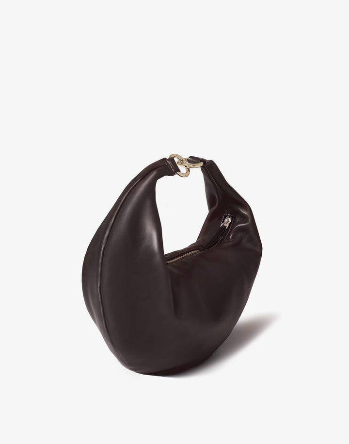 hyer goods ring bag convertible leather hobo bag#color_dark-chocolate