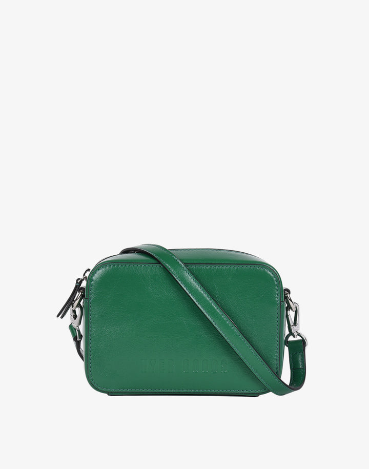 recycled genuine leather camera bag green#color_glazed-green