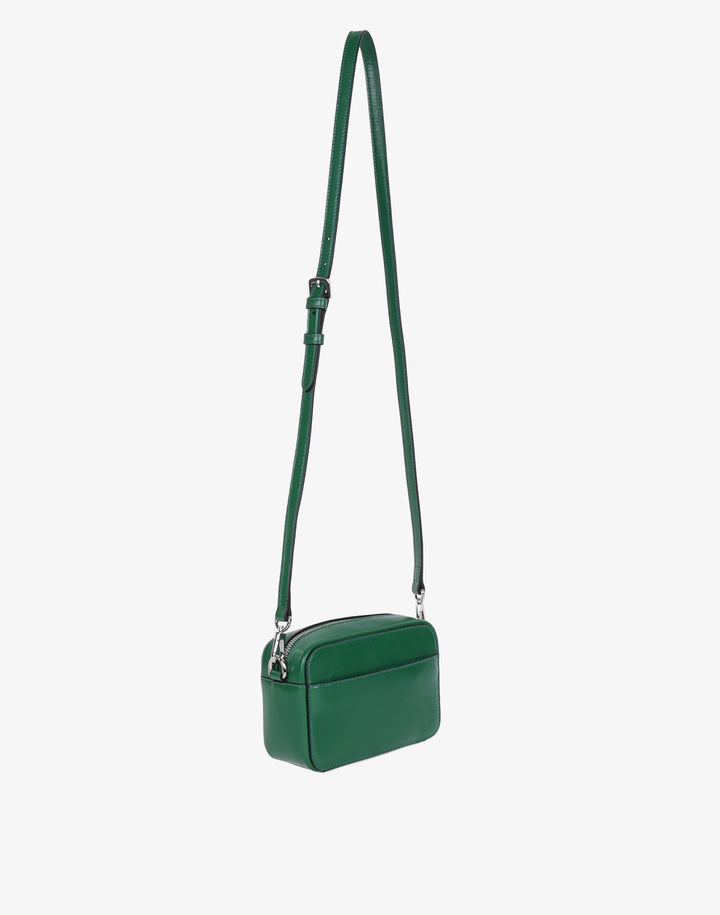 recycled genuine leather camera bag green#color_glazed-green