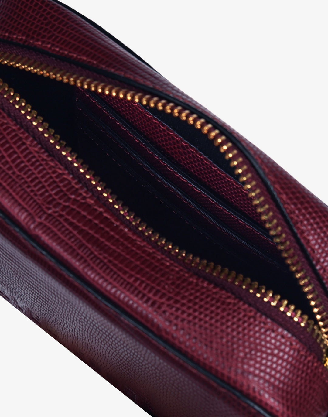 recycled genuine leather camera bag burgundy wine lizard#color_wine-lizard