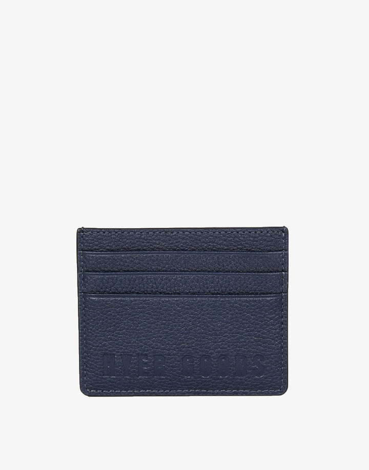 recycled leather card holder navy#color_navy-blue