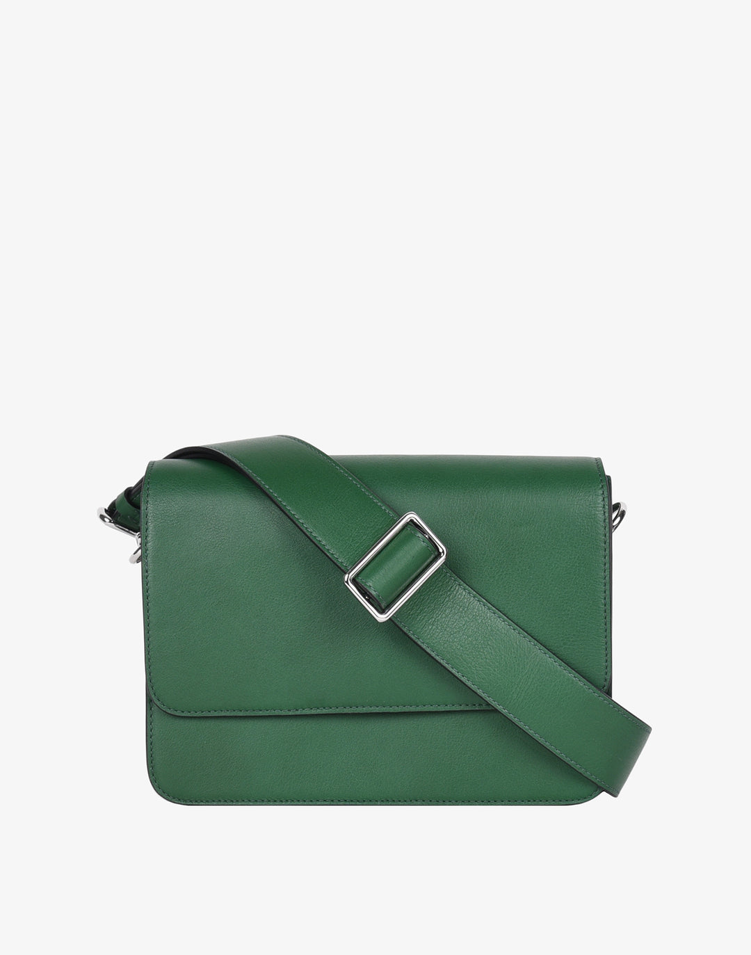 hyer goods recycled leather crossbody satchel bag green #color_green