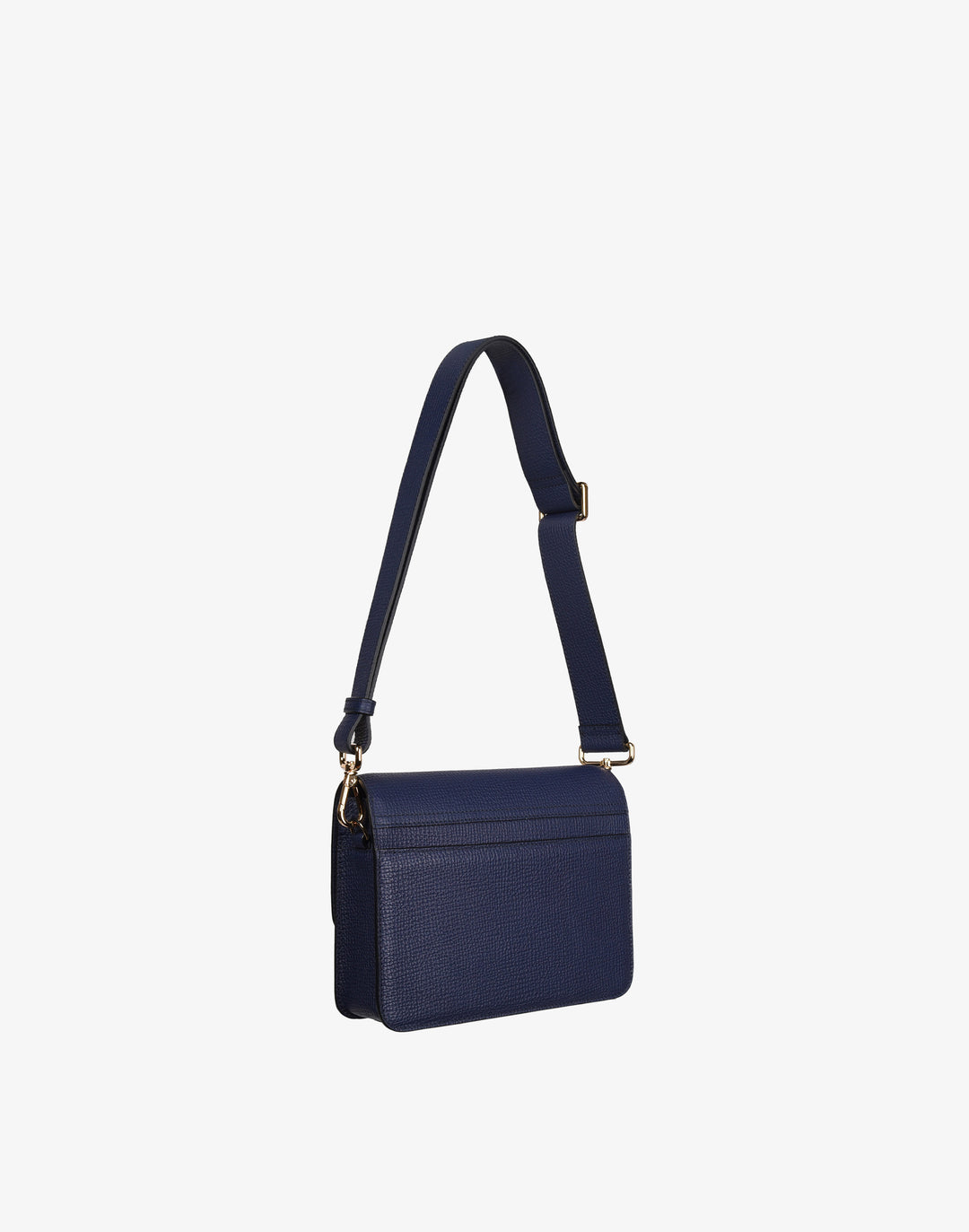 hyer goods recycled leather crossbody satchel bag navy blue #color_navy-blue