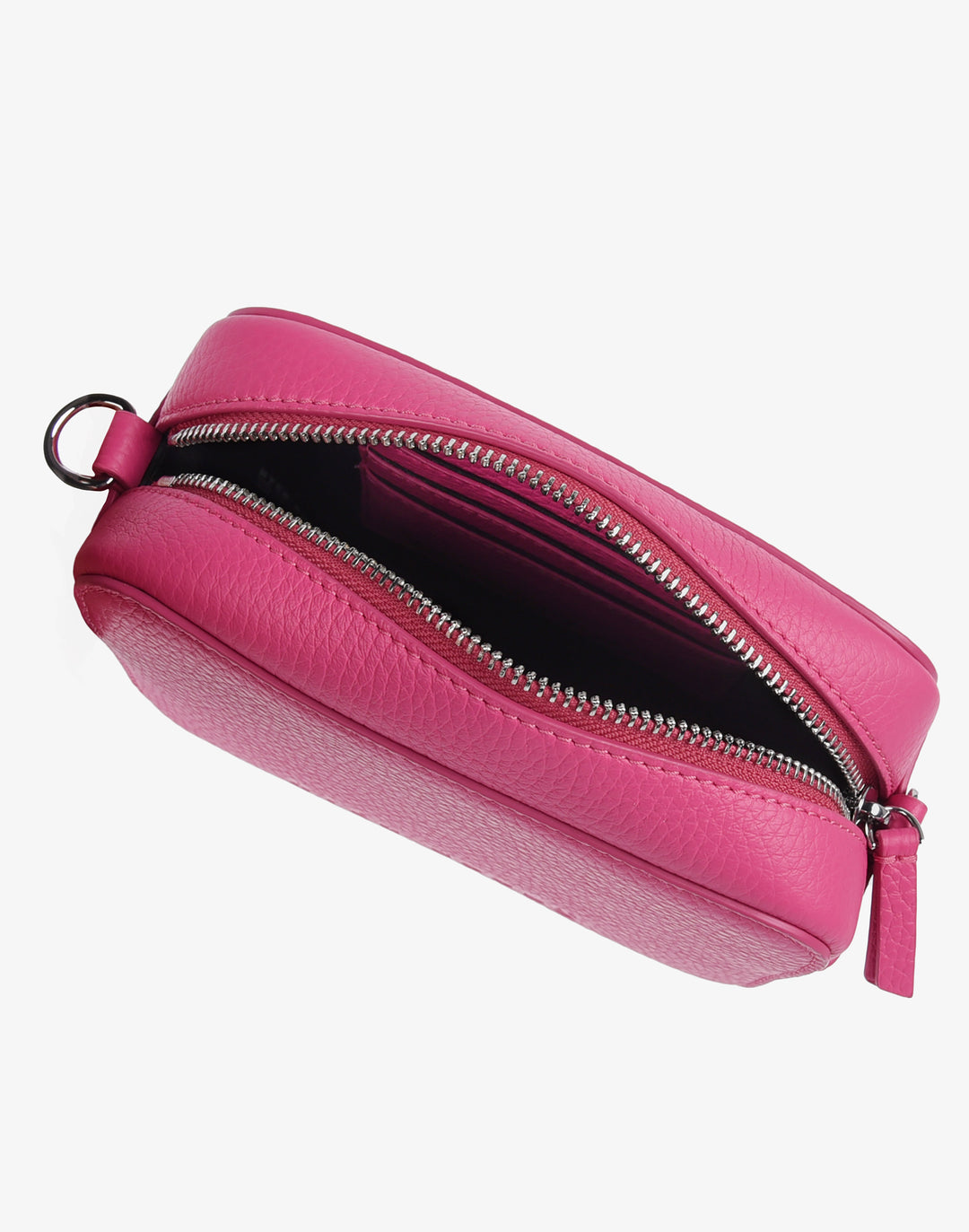 recycled genuine leather camera bag fuschia pink#color_fuschia