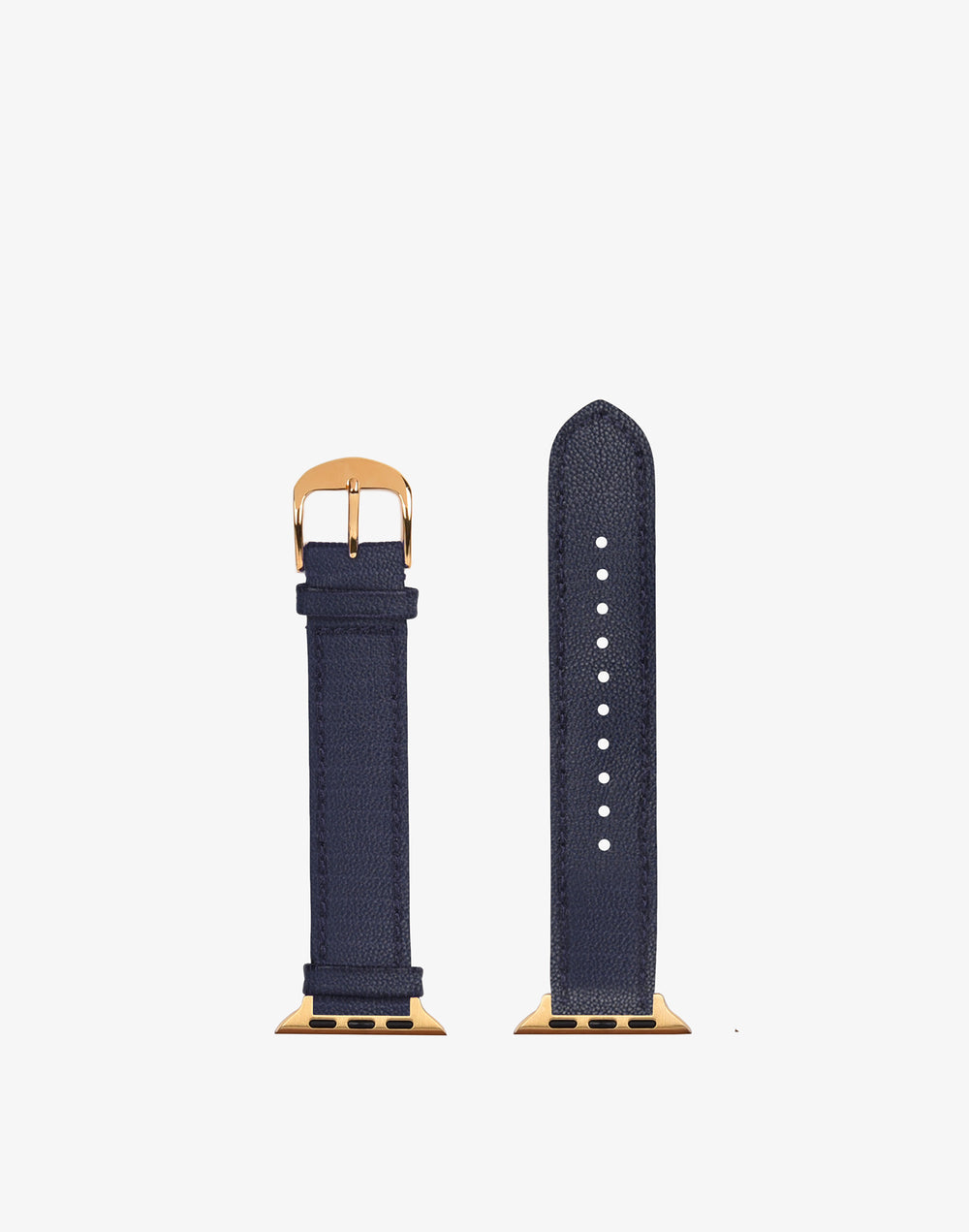 Hyer Goods recycled leather Apple Watch Band#color_navy-blue