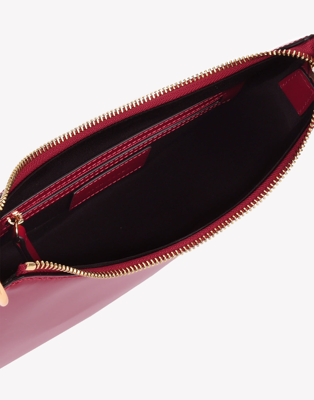 recycled genuine leather everyday shoulder bag red glazed red#color_glazed-red