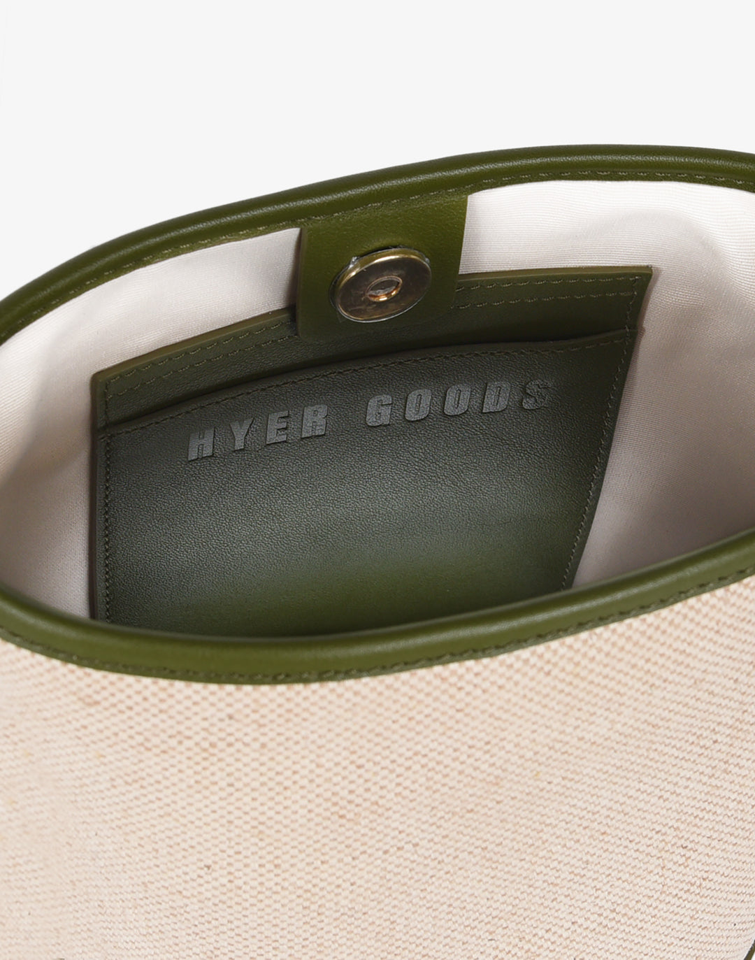 hyer goods summer cotton canvas mini bucket bag natural olive#color_linen/oliveahyer goods summer cotton canvas mini bucket bag natural olive#color_linen-olive