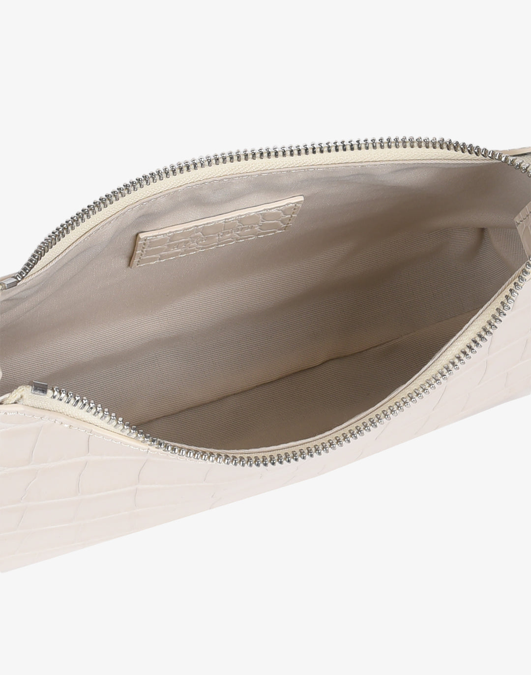 recycled genuine leather mini shoulder bag cream croc#color_cream-croc