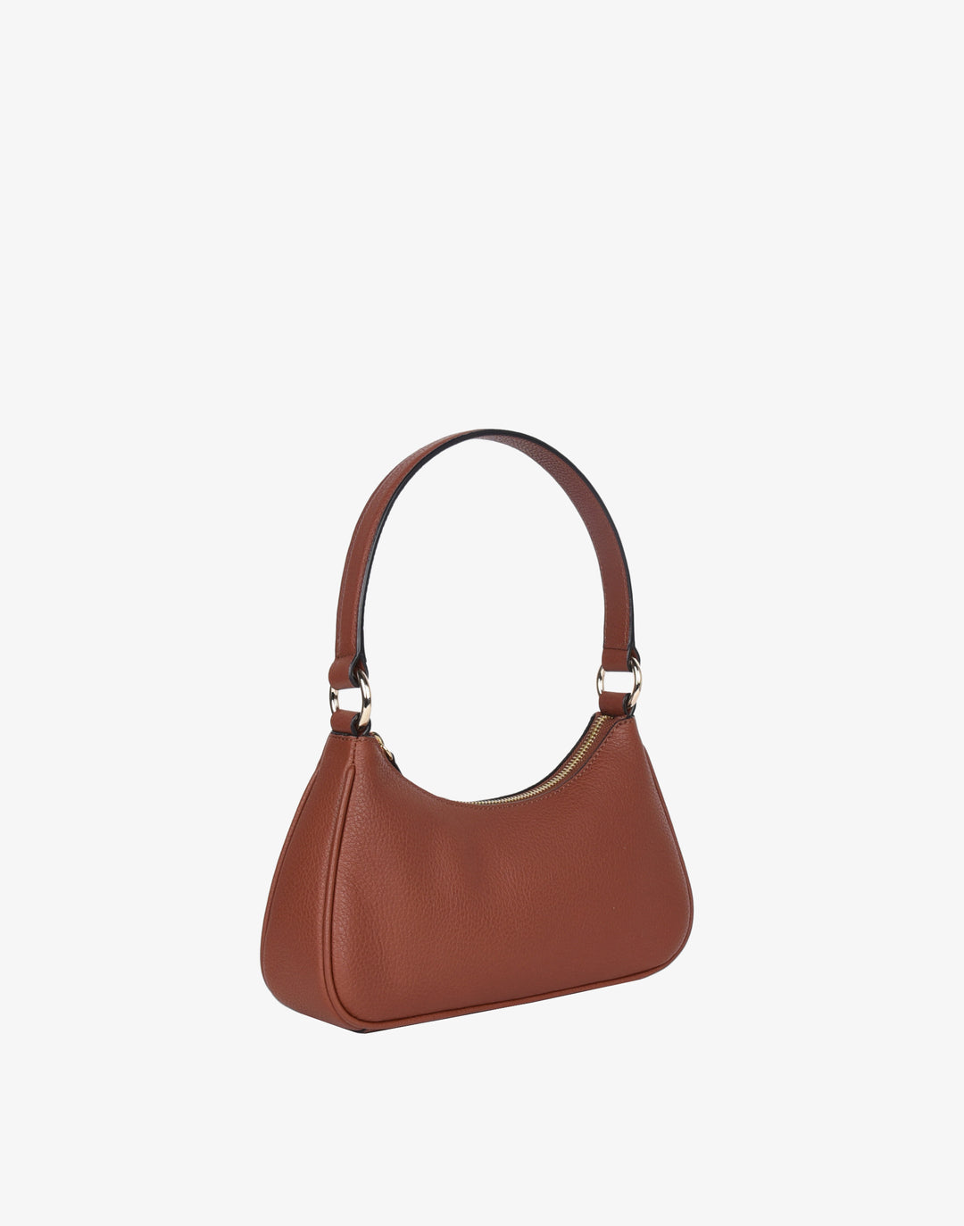 recycled genuine leather mini shoulder bag  tan brown#color_saddle-brown