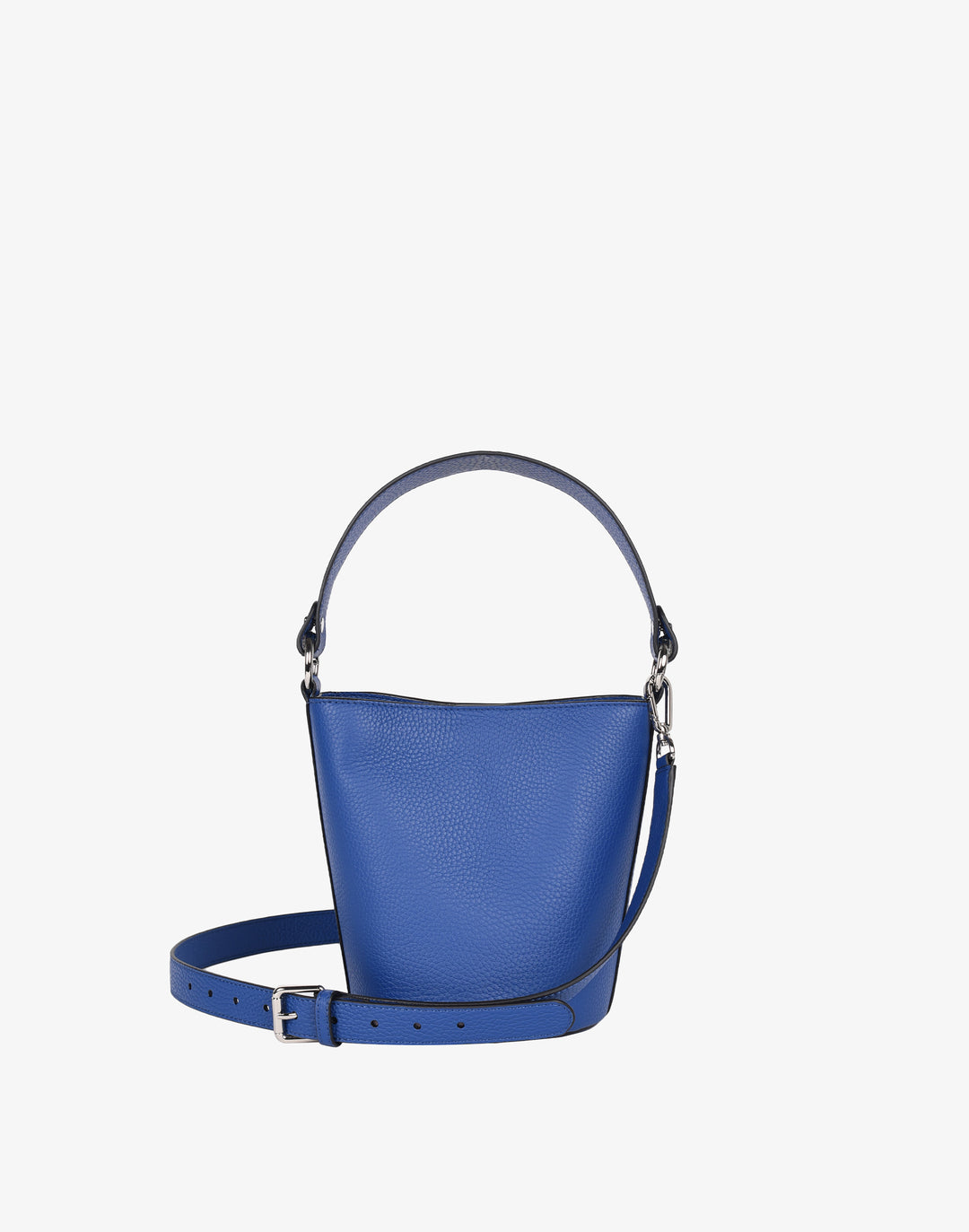 hyer goods recycled leather mini bucket bag cobalt blue#color_yves-blue