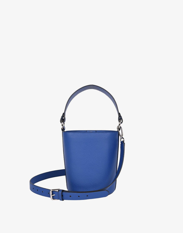 hyer goods recycled leather mini bucket bag cobalt blue#color_yves-blue