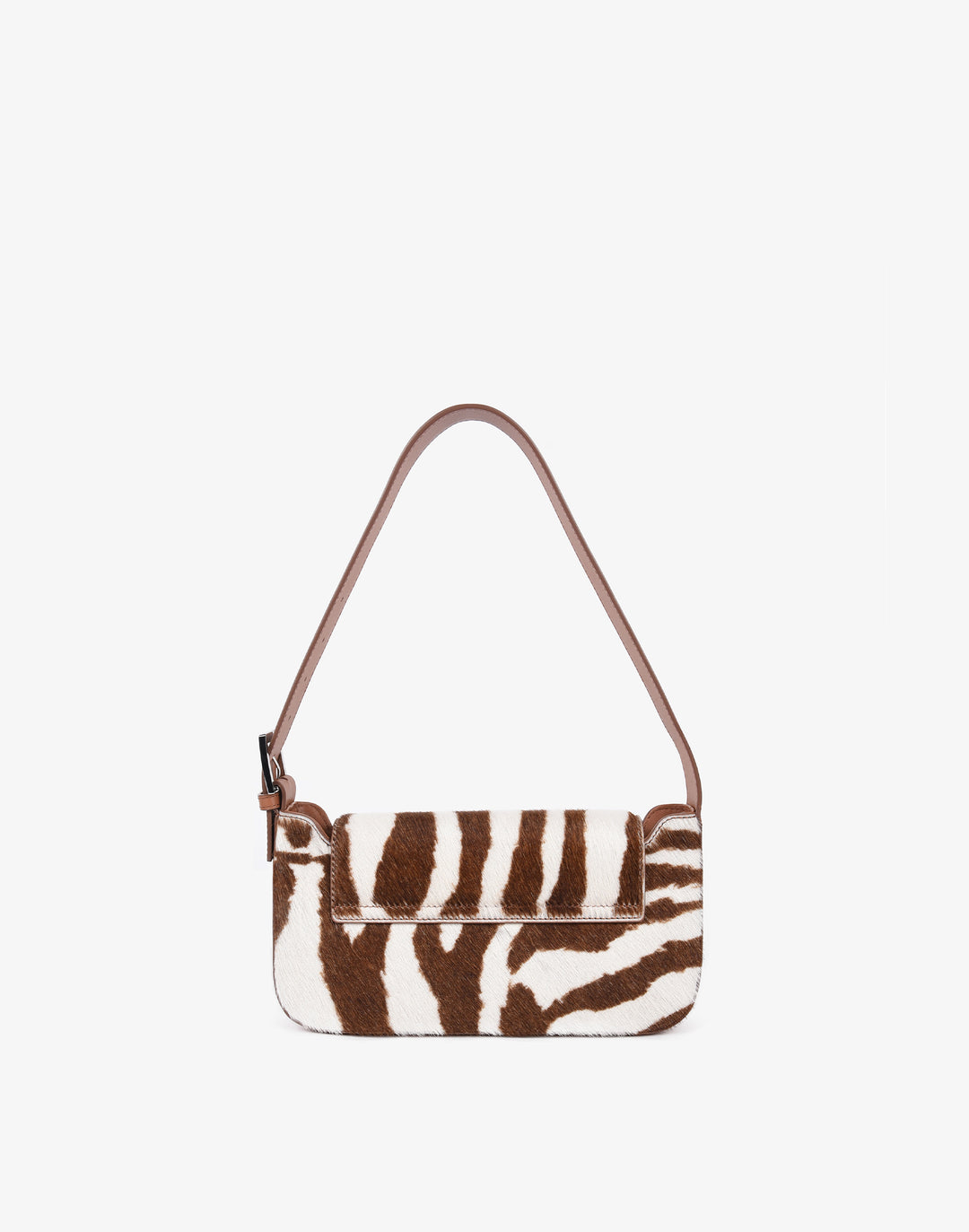 hyer goods 90s baguette shoulder bag with buckle zebra hair calf#color_zebra-hair-calf