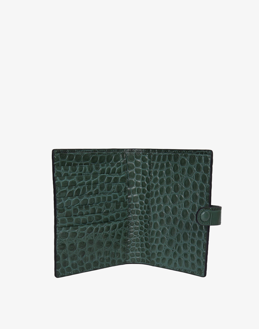 hyer goods recycled leather travel passport wallet emerald green croc#color_emerald-green-croc