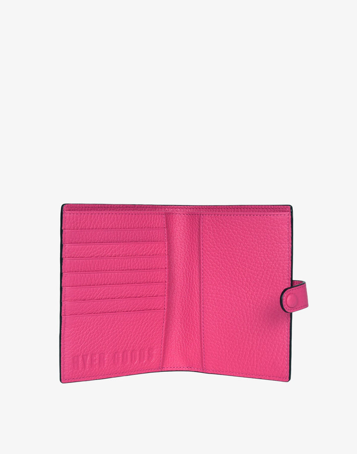 hyer goods recycled leather travel passport wallet fuchsia pinky#color_fuchsia