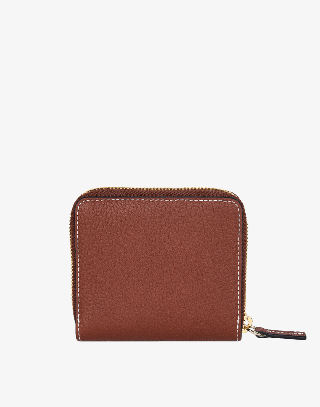 hyer goods recycled leather zip around wallet saddle brown tan#color_saddle-brown